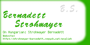 bernadett strohmayer business card